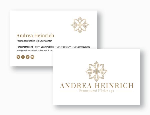 Visitenkarten Andrea Heinrich Permanent Makeup