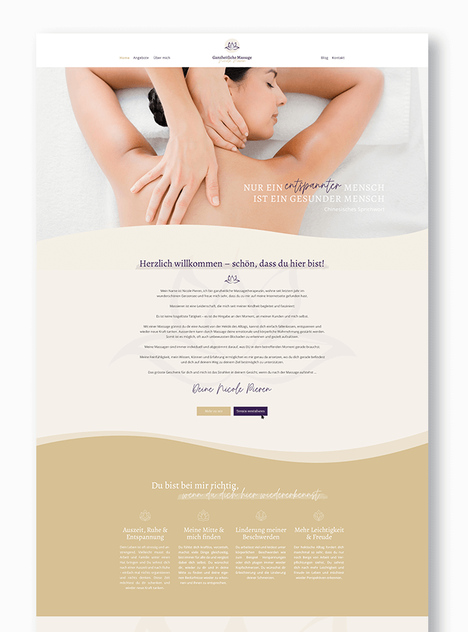 Webdesign Massage